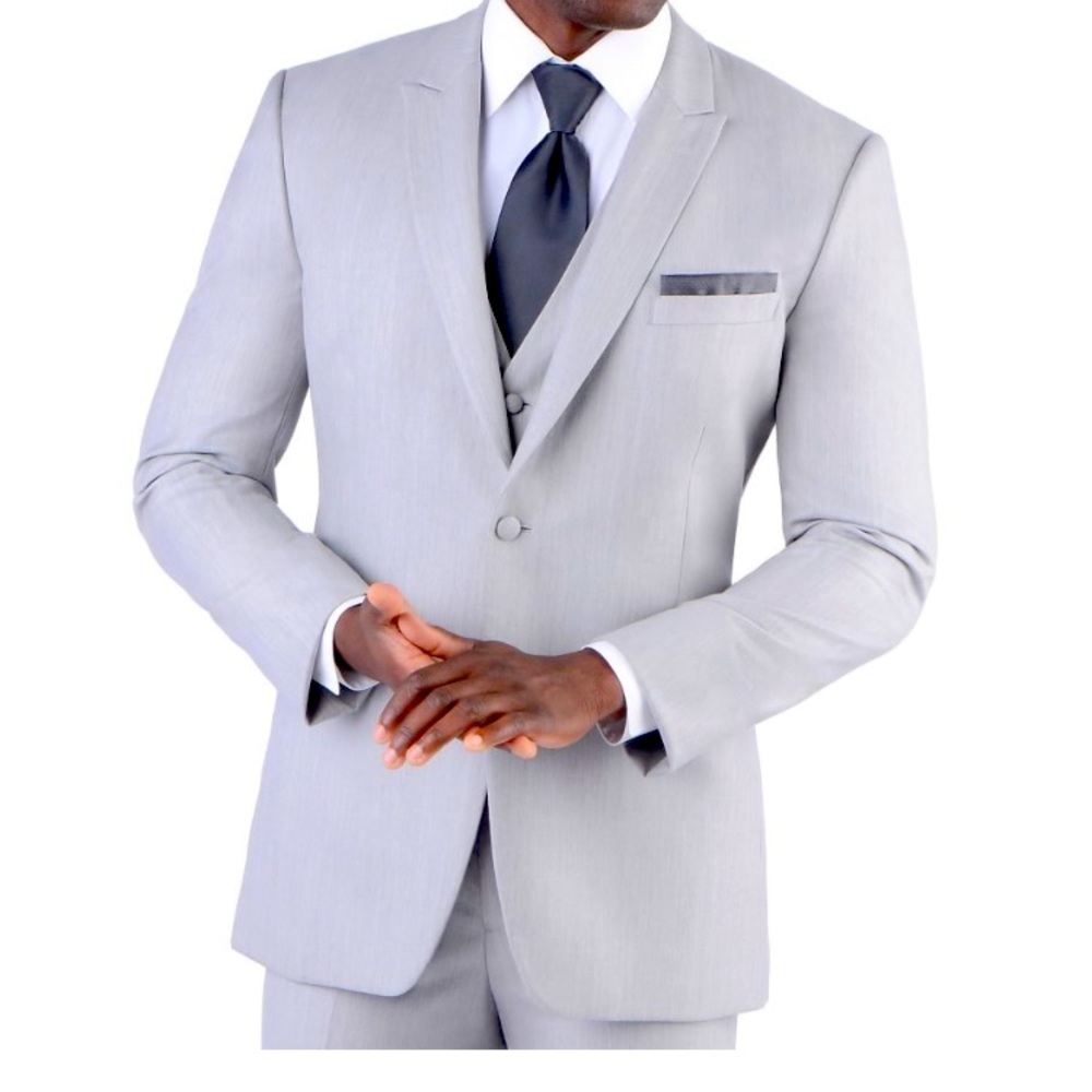 NWT Grey Grenada by Ike Behar peak lapel coat only
